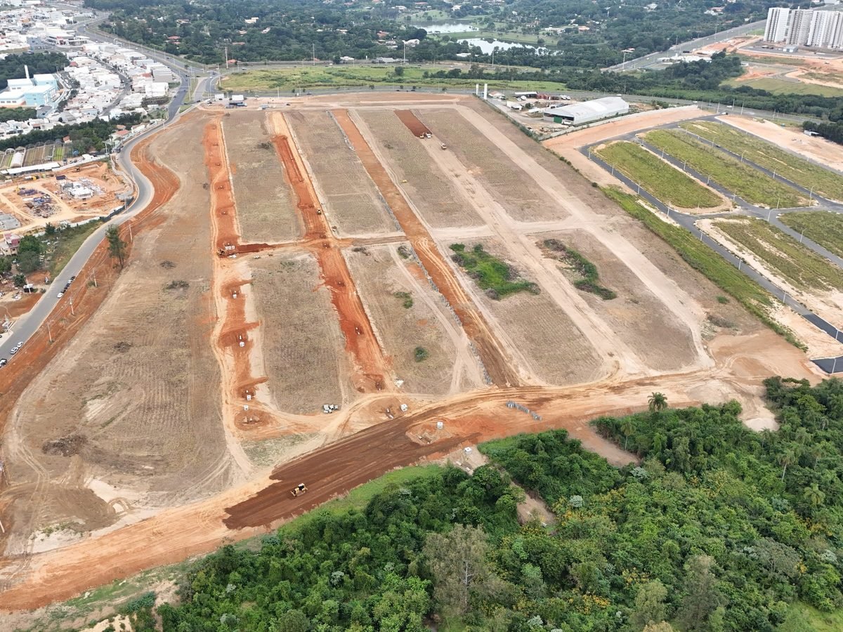 Ortomosaico de obra gerado por drone